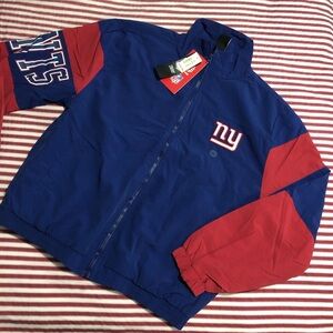 Brand New NY Giants Blue and Red Windbreaker Jacket